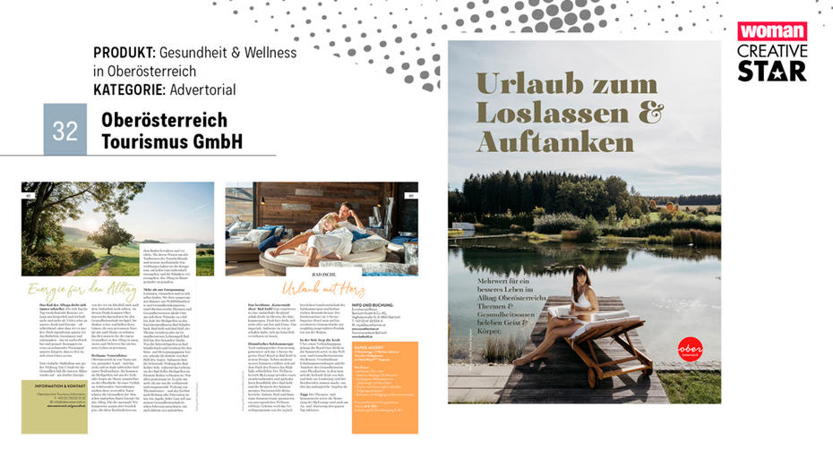 Platz 1: Oberösterreich Tourismus GmbH – Gesundheit & Wellness in Oberösterreich